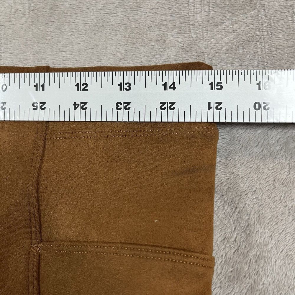 SPANX Faux Suede Leggings High Waisted Perfect Pant Rich Caramel Size Large - Picture 6 of 10
